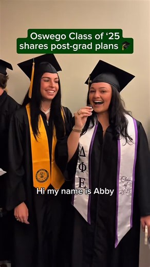 Class of 2025, you did it! 🎓 We loved hearing your post-grad plans at commencement. Wishing you all the best in what’s ahead! 💚💛 #SUNYOswego #OswegoGrad | SUNY Oswego