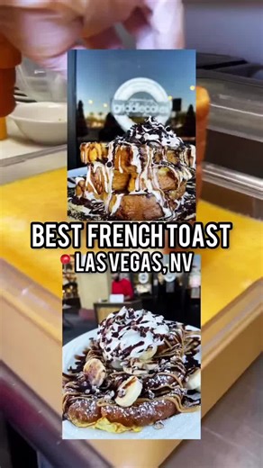 @Griddlecakes French toast definitely has me torn between which one I love best! #fyp #lasvegasfood #offthestrip #frenchtoastrecipe