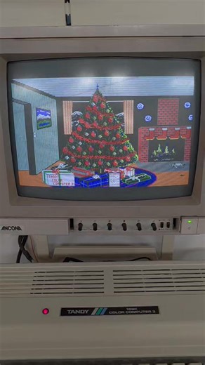 Happy holidays and all the best wishes for 2026 from the entire HomeComputerMuseum team! We hope to see you (again) next year! We are open every day until January 5 (except on 25 and 26 Dec and 1 Jan) and after that we close for a big clean and redecorating the museum. Enjoy the full Xmas demo on this Color Computer 3! #museum #retro #computers #historytime #helmond | HomeComputerMuseum