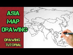 Learn how to draw Asia map | How i can draw Asia map easy step by step