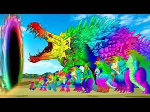 LIZZIE RAINBOW RADIATION vs Godzilla, Dinosaurs, Shark, Crocodile: Who Is The King Of Monsters???