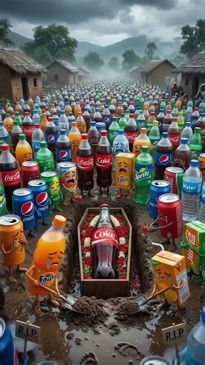 Coca Cola Ki Mayyat 😢 | Emotional AI Video | Soda Bottles Funeral Scene