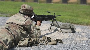 M249 light machine gun weapons qualification at Fort Indiantown Gap