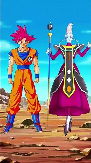 Goku & Vegeta vs whis & beerus 🔥 who is stronger #goku #dbs #anime