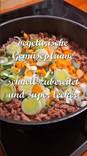 Vegetarische Hack-Gemüsepfanne in 15 Minuten! 🌱🍳