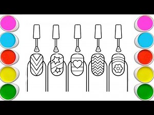 Easy Nail Art Drawing 💅 | Cute Nail Designs Step by Step Tutorial