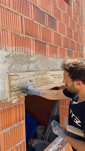 PROCESO DE CÓMO HACER EFECTO MADERA CON CEMENTO Y MOLDES DE SILICONA #construction #reforma