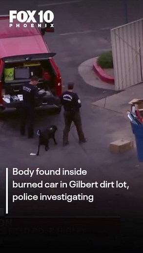 Police are investigating after a body was found inside a burned car on Wednesday morning in a Gilbert dirt lot. Click the link in our bio for more. #police #gilbertaz #fox10phoenix