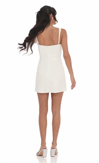 Jacquard corset white A-line 😏🤍💫