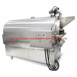 [Hot Item] 200kg Per Batch Commercial Drum Rotary Roaster Roasting Machine for Cashew Shelling/ Peanut /Nuts /Coco Bean /Sunflower Seeds/