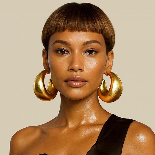 Large Gold Statement Hoop Earrings: Bohemian African Bold Oversized Jewelry - Etsy