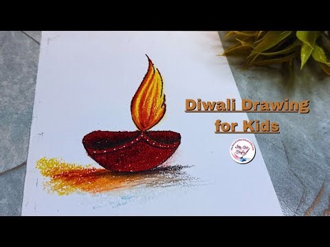 Diwali Drawing for Kids, Diwali drawing for school competition
