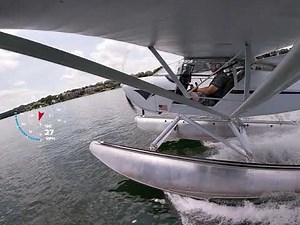 Kitfox 7SS on floats Solo takeoff no wind
