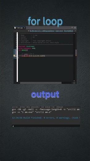#C++ for Loop in 30 Seconds 🔥#coding #in cpp💻🖥#try this🔥🔥