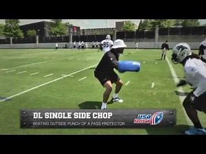 Carolina Panthers single side chop drill: Defensive linemen