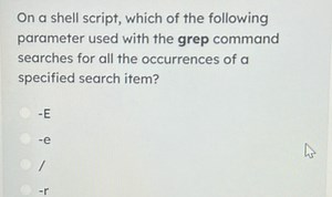 On a shell script, which of the following parameter used with t... | Filo