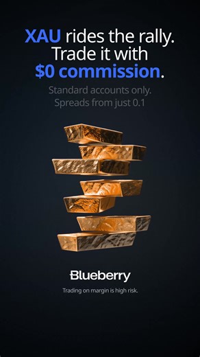 Trade gold with $0 commission and spreads from just 0.1 on standard accounts. Deposit today and trade with precision on Blueberry. | Blueberry Markets