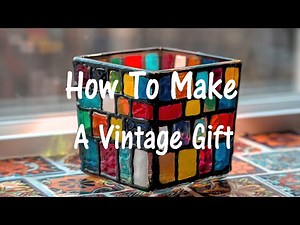 How to make a stain glass like vase or votive candle holder