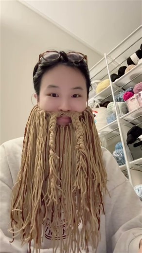 뜨개로 수염만들기... 가능할까? #뜨개 #crochet