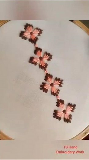 Very easy & Beautiful hand embroidery borderline design tutorial for beginners