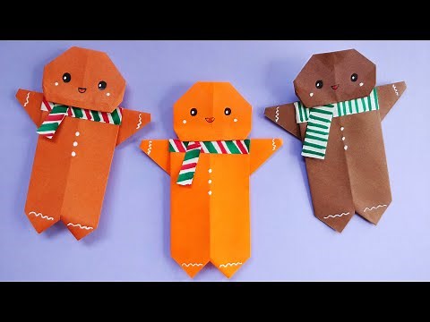 how to make an origami gingerbread man | origami christmas