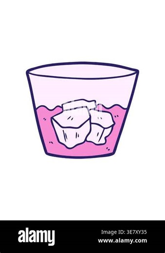 spinning motion animation of cartoon whisky in glass Stock Video Footage - Alamy