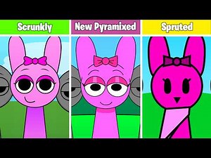 Sprunki Pyramixed Night vs Spruted vs Scrunkly | Pinki Normal & Horror