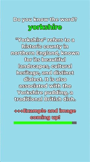 Today's English: #yorkshire | #learnenglish #english #vocabulary #shorts