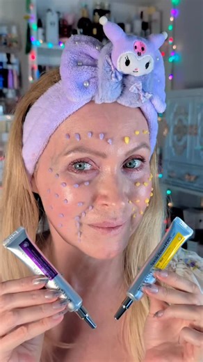 Katerina KaterinaMiami Vaynriber Kaidanovich on Instagram: "So are you team purple or yellow? Why not both? It’s skincare not a competitive sport These are the Mary & May Spicule creams. They use tiny micro-needles to drive actives deep into the skin.You will feel a slight tingling! The Purple beauty hasPeptides and Collagen for bouncy, firm skin. The natural Yellow color comes from Retinal and together with PDRN and spicules this cream promotes skin renewal and making pores appear smaller. @mar