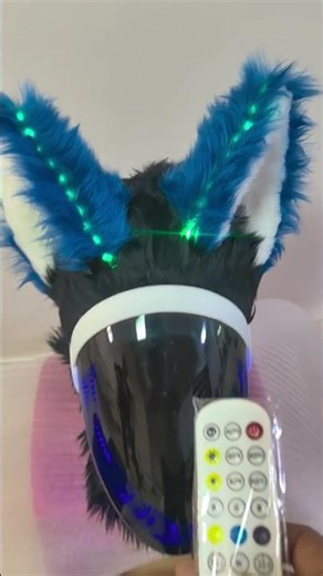 Protogen LED ears. So cool! #sclmro #fursuit #furry#protogen
