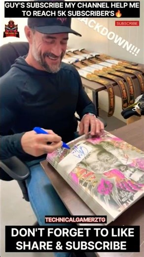 CM Punk Sign Autographs TECHNICALGAMERZTG #shorts #ytshorts