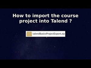 Talend Open Studio: import an existing project from ZIP