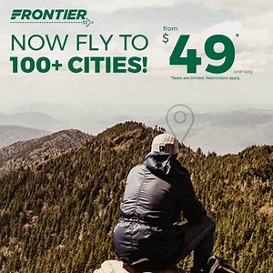 1.6K reactions · 375 shares | Pack your bags! Fly to over 100 cities with Frontier Airlines! | Frontier Airlines | Facebook