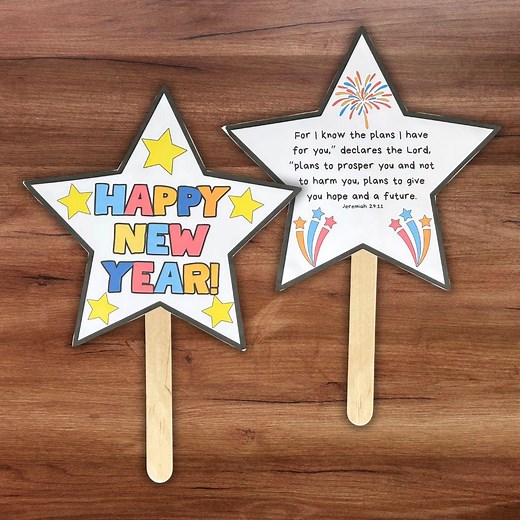 New Years 2026 Bible Craft, Religious New Year Sunday School Lesson, Children's Church Printable, Christian Coloring Activity for Kids - Etsy