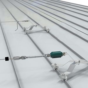 [Hot Item] Flexible Horizontal Lifeline System Personal Fall Protection Systems Fall Arrest Device Energy Absorber Post Anchor Point