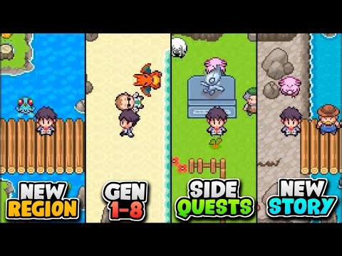 New Pokemon GBA ROM Hack With New Region, New Story, Gen 1-8, Best Graphics & More!!