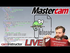 Text Editors and VBScripting in Mastercam plus a GIVEAWAY! - camInstuctor LIVE!!!