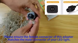 Rechargeable Light String Replacement Adapter with USB Charge Port - LED Power Supply - 8 Modes Timer - Waterproof & Portable Transformer for Christmas Lighting,String Light,Inflatable Device (1 PCS)