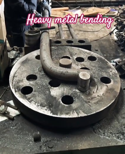 ​Heavy-Duty Hydraulic Tube Bender in Action | Metal Fabrication Process. #shorts