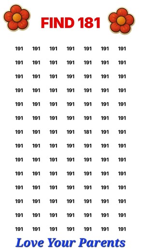 Odd One Out Challenge: Where is the 181? 🔥🙈 #maths #braintest #shorts #viral #onepiece