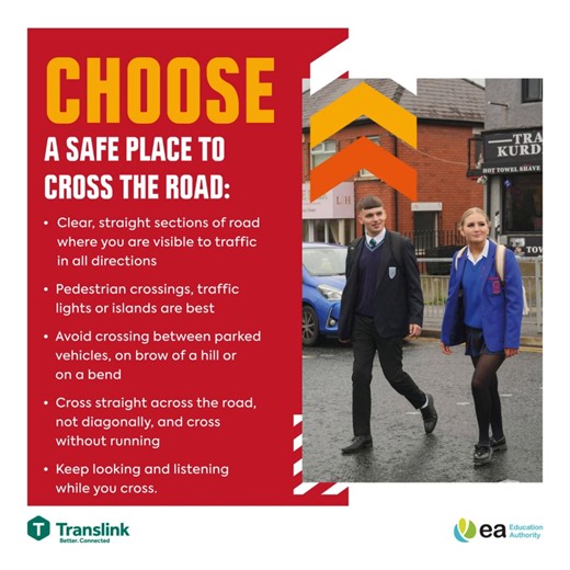 Safety is our top priority - always stay vigilant, especially when getting off the bus! Education Authority | Translink