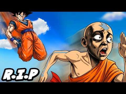 Goku Hit Aang With the Robin Knee Drop...