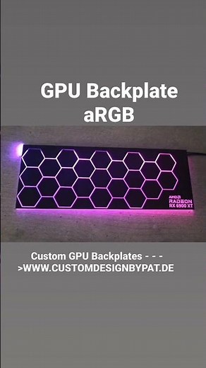 custom GPU Backplate DIY Pc Modding