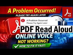 Adobe Acrobat Reader Online Voice Not Working | Fix “A Problem Occurred Please Try Again Later”