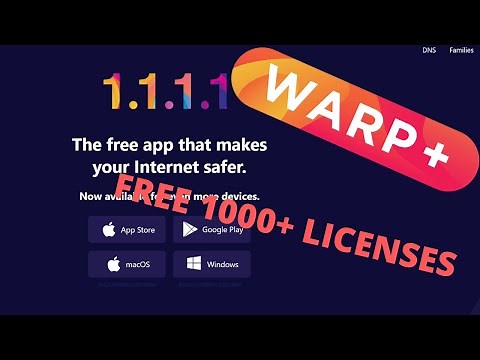 How To Set Up 1.1.1.1 WARP+ DNS Server For Windows - (List of 1000+ licenses) - WORKS IN ANY DEVICE