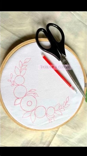 Embroidery Pattern Tracing for Beginners ✏️🧵 | Easy Step-by-Step #shorts #embroidery
