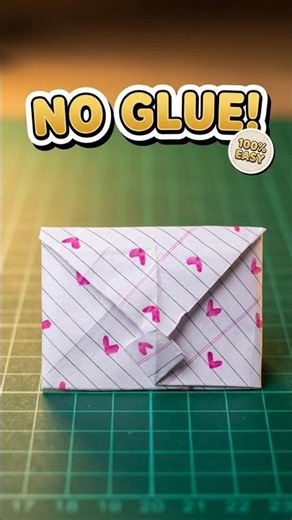 DIY Paper Envelope💌❌No Glue, No Tape!😱|Day 28#Shorts#Viral#Noglue#fypシ゚viral#ytshorts#easypapercraft