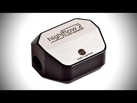 Aqua Computer HighFlow 2 (Flow sensor) in action and playing around with flow rates!