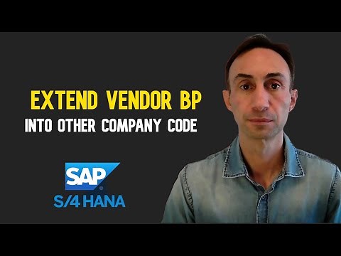 How to Extend a Vendor Business Partner into Other Company Code: SAP S/4 HANA