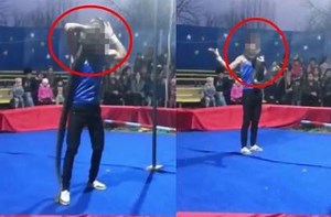 Distressing video! Python strangles circus trainer to death!